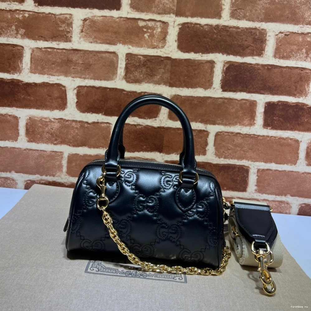 Firstbag ru bag GG matelassé handle leather top GUCCI 0823